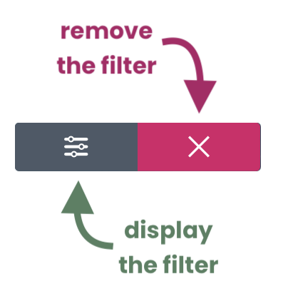 zefort display and delete filter
