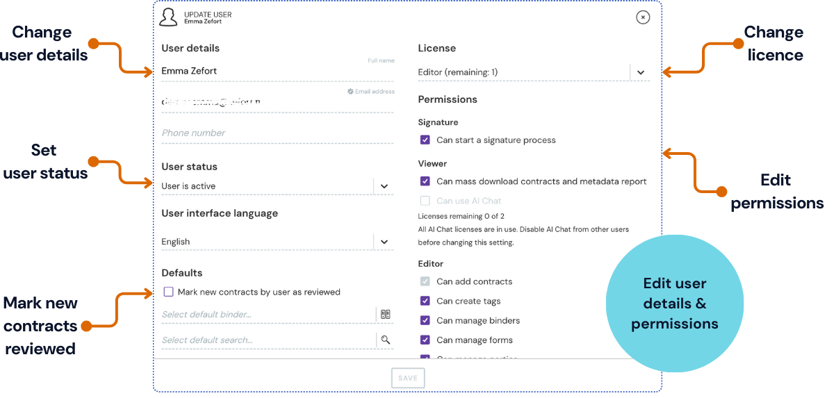 zefort - update user
