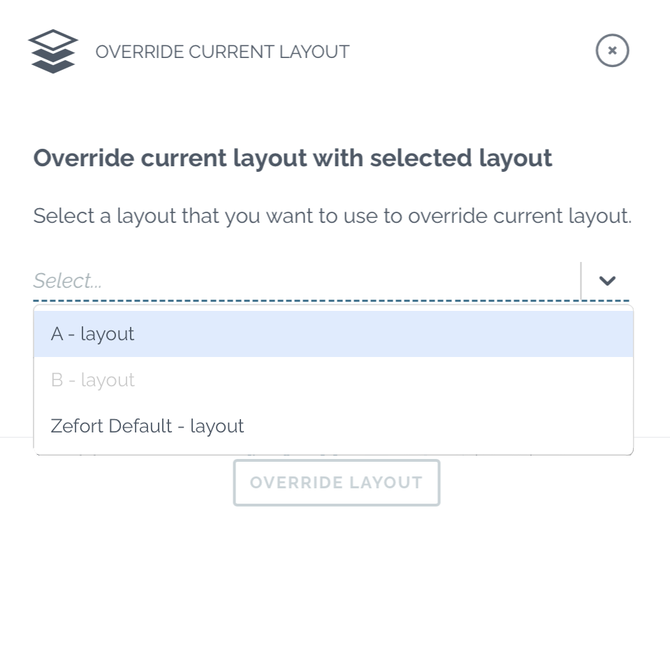 zefort - override current layout