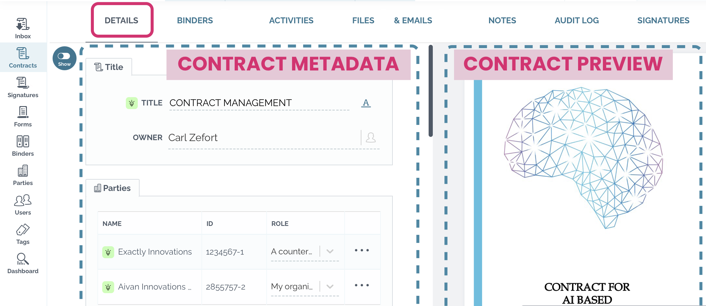 zefort contract metadata