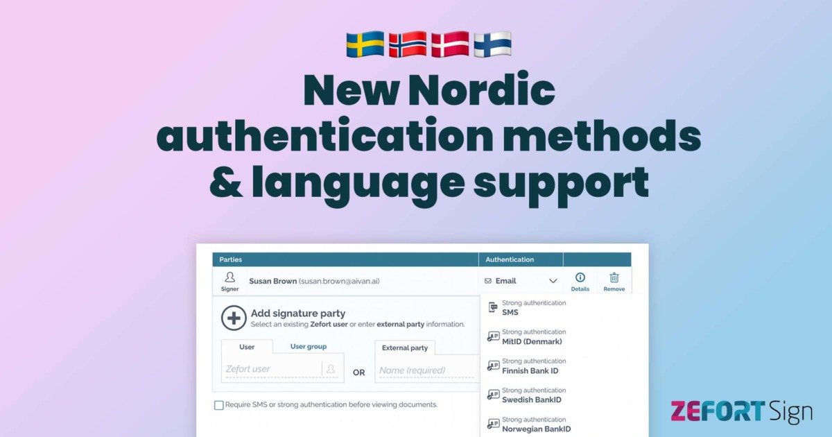 New authentication for Nordic markets