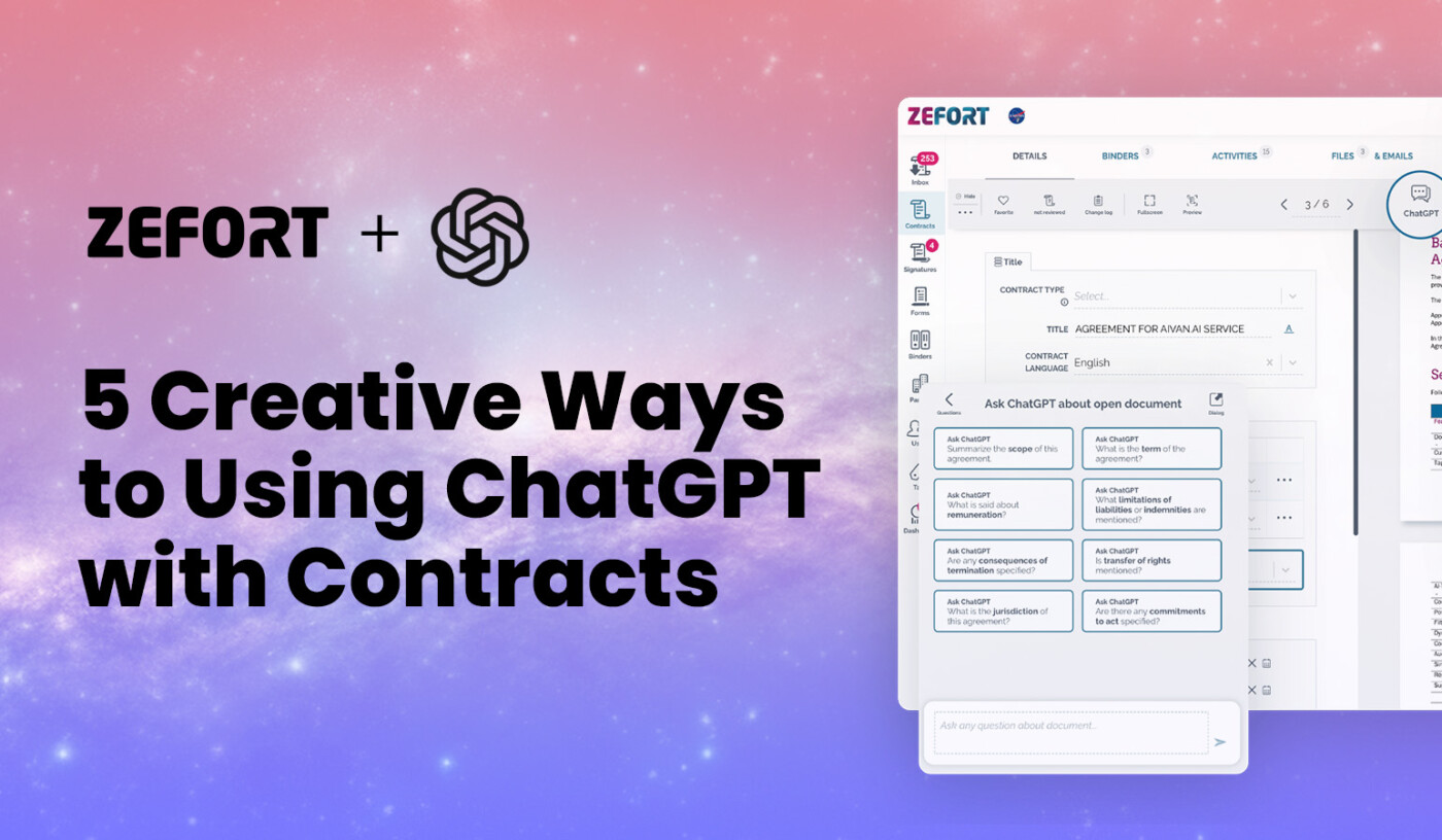 5 Creative ways to using ChatGPT with contracts