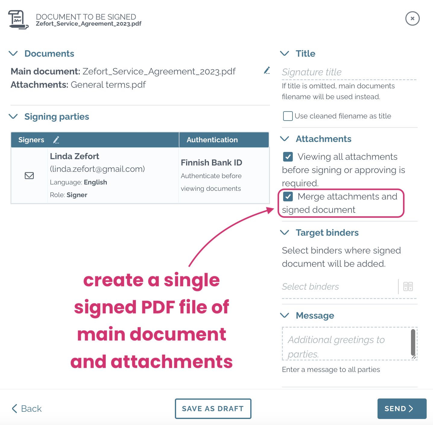 zefort merge signed document