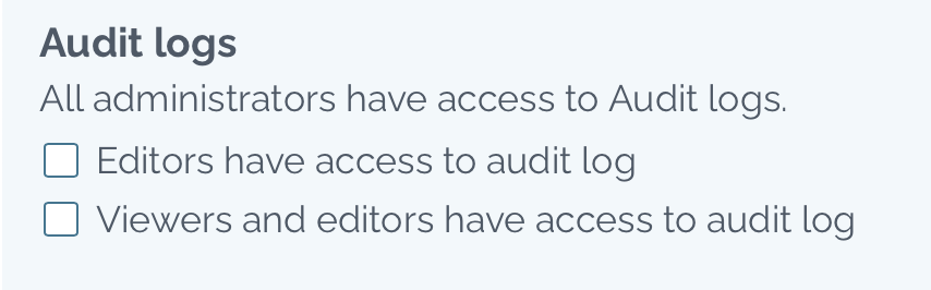 zefort audit log settings