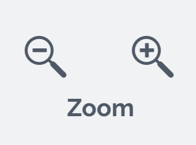 zefort preview toolbar - zoom in ou