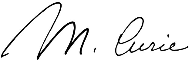 Marie Curie signature