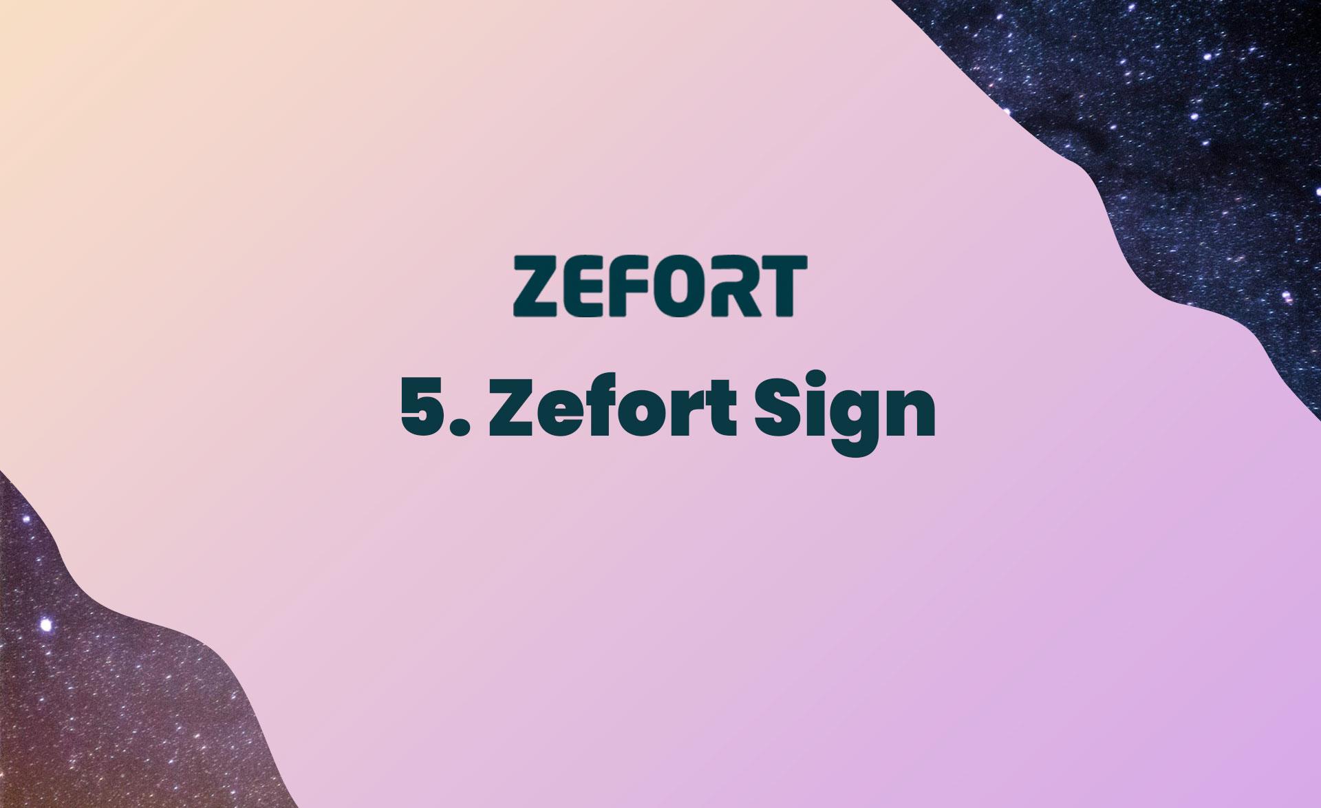 Zefort Sign