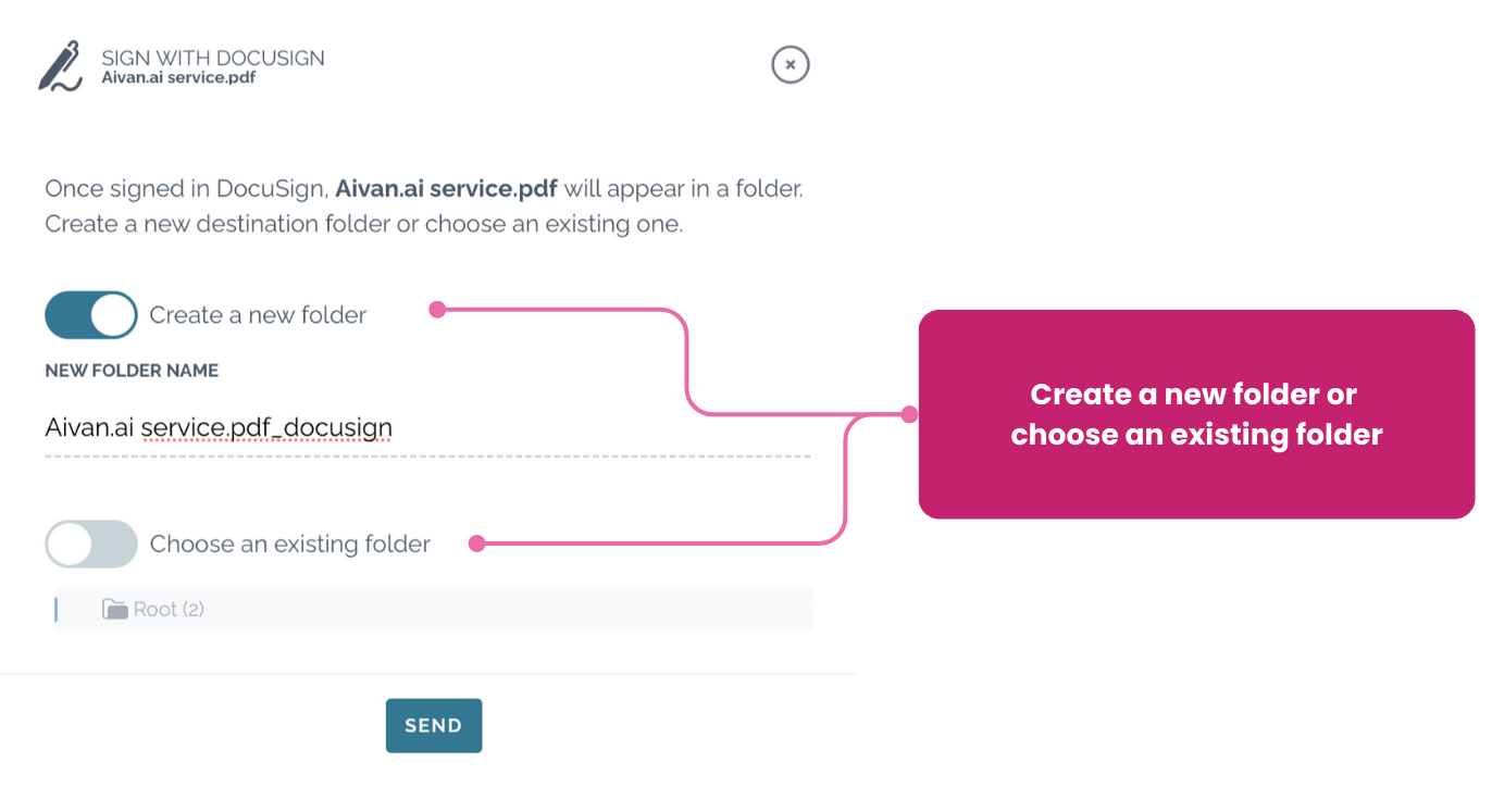 zefort - docusign settings (folder)