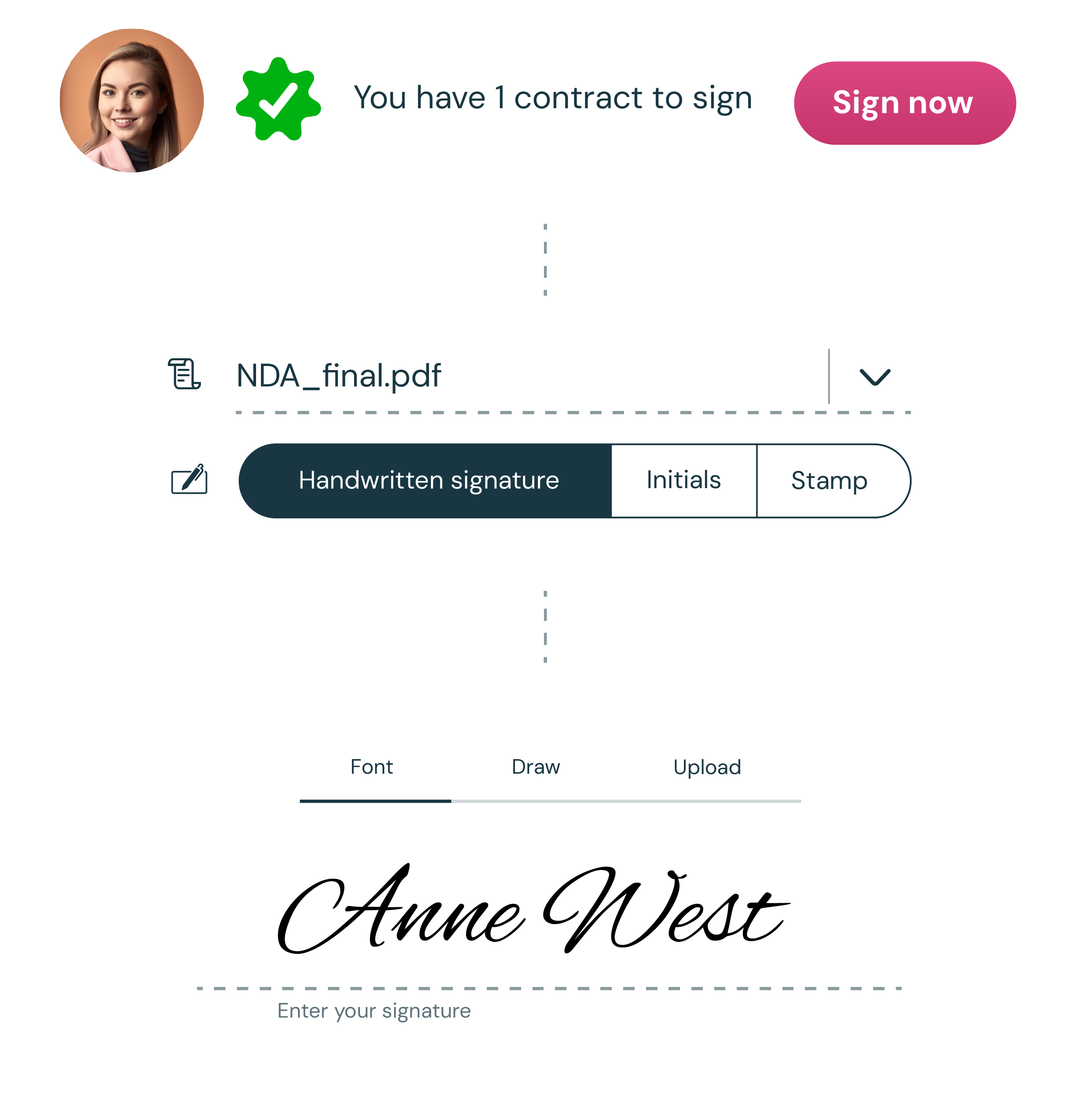 Easy e-signatures