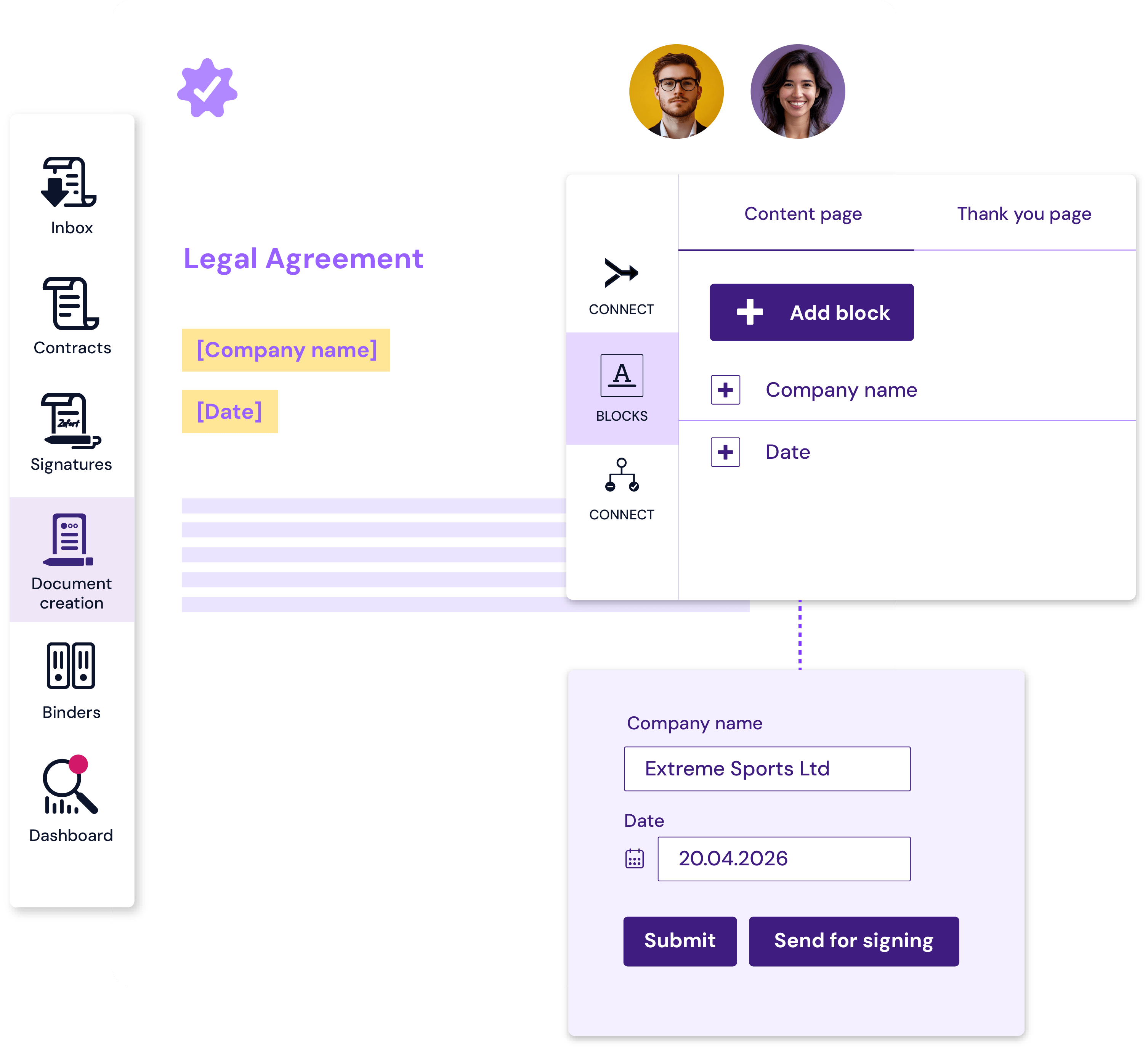 Create contract templates