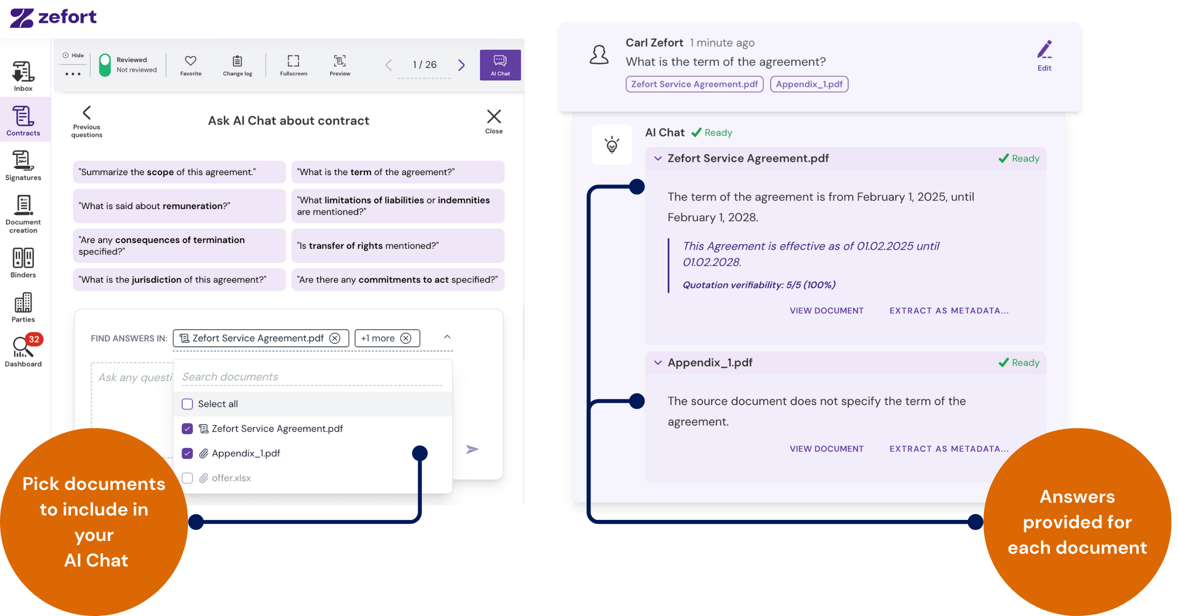 zefort - multidocument AI chat