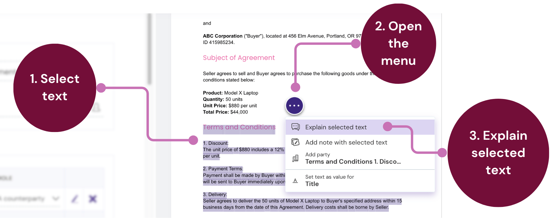 Zefort - AI chat explain selected text