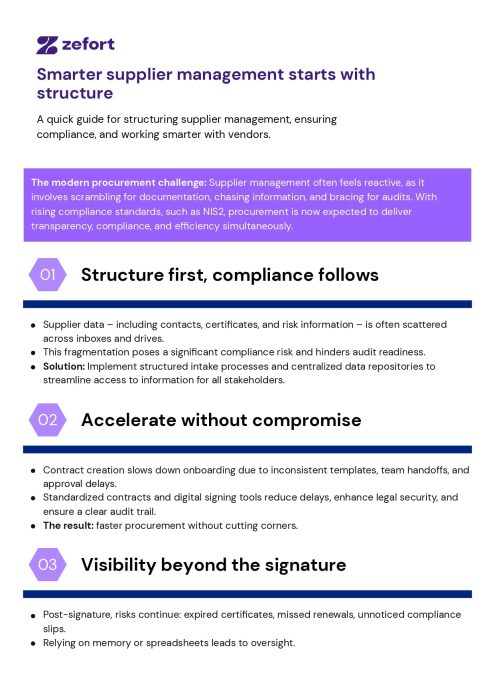 Smarter vendor management