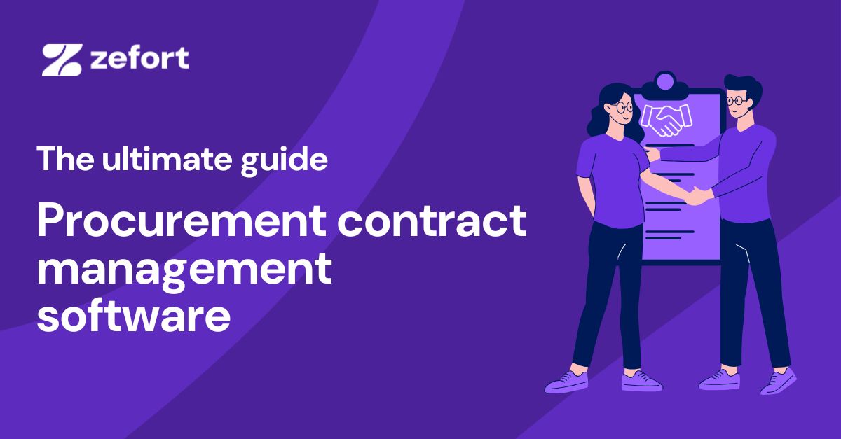 Procurement contract management software interface displaying features for tracking and managing contracts efficiently.