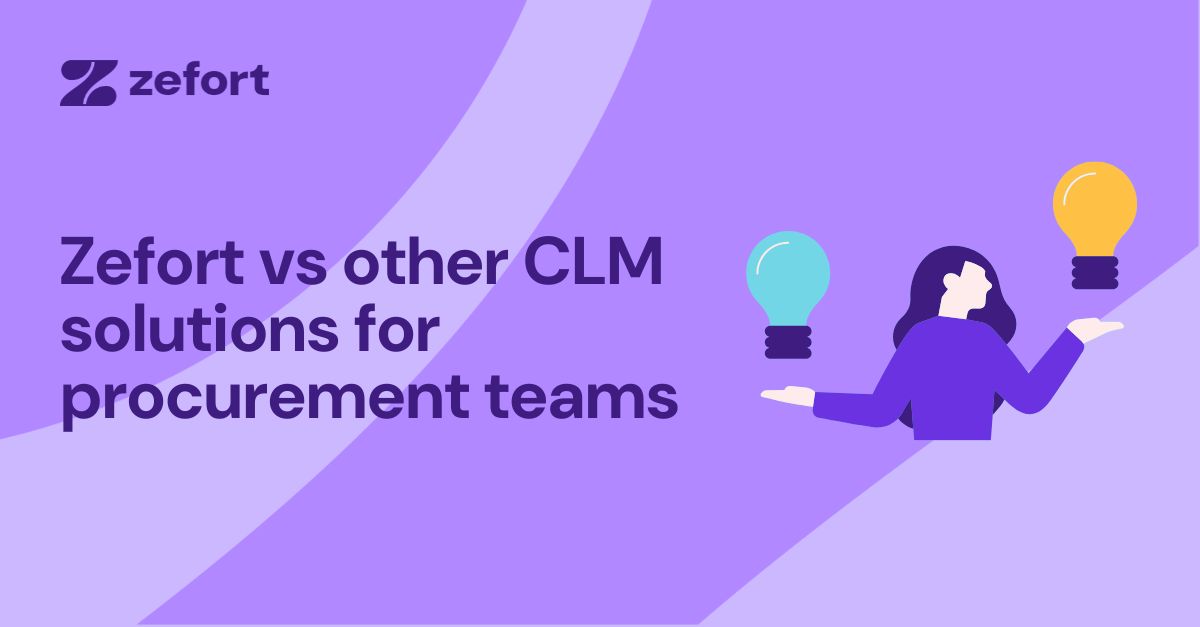 Zefort vs other CLM softwares for procurement teams