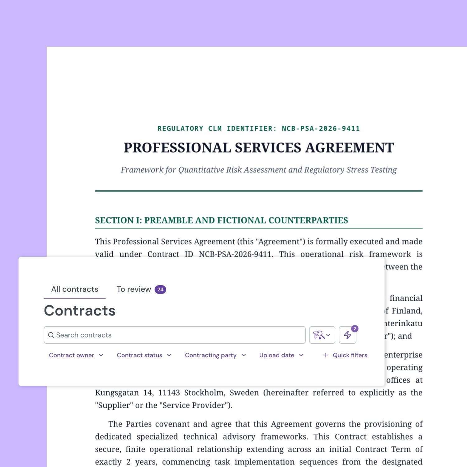Contract search